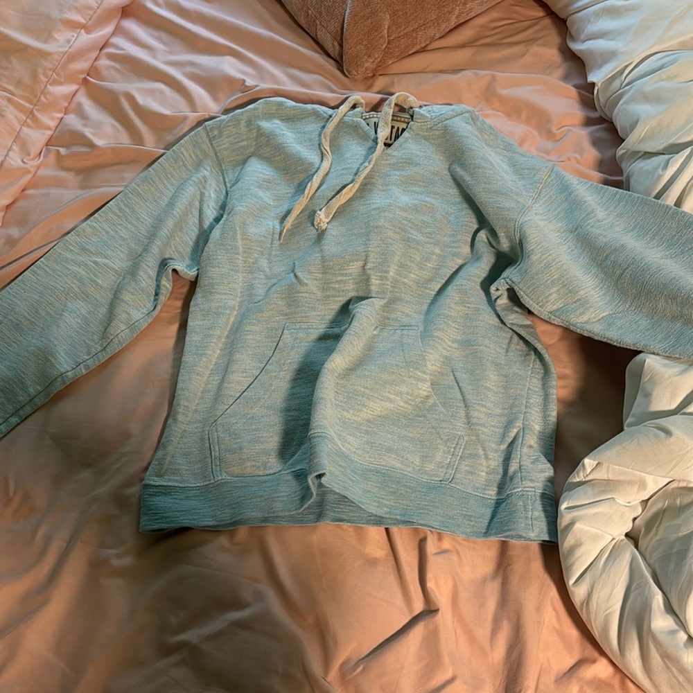 blue beach sweatshirt